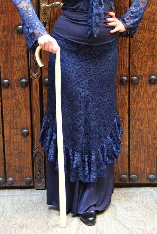 Bastón de baile flamenco liso natural sin barnizar