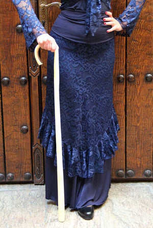 Bastón de baile flamenco liso natural sin barnizar