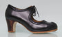 Zapato de baile flamenco profesional piel negro y fantasía