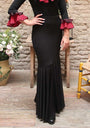 Falda flamenco negra entallada