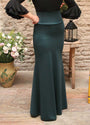 jupe flamenco vert bouteille ajustée