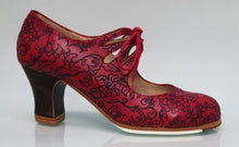 Zapato de Baile Flamenco Profesional Fantasia Rojo