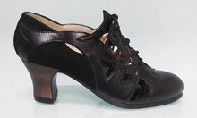 Chaussure de danse flamenco professionnelle combinée noire