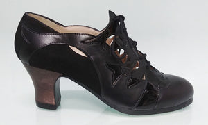 Chaussure de danse flamenco professionnelle combinée noire