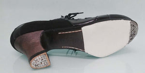 Chaussure de danse flamenco professionnelle combinée noire