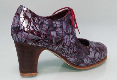 Chaussure de danse flamenco professionnelle en cuir fantaisie