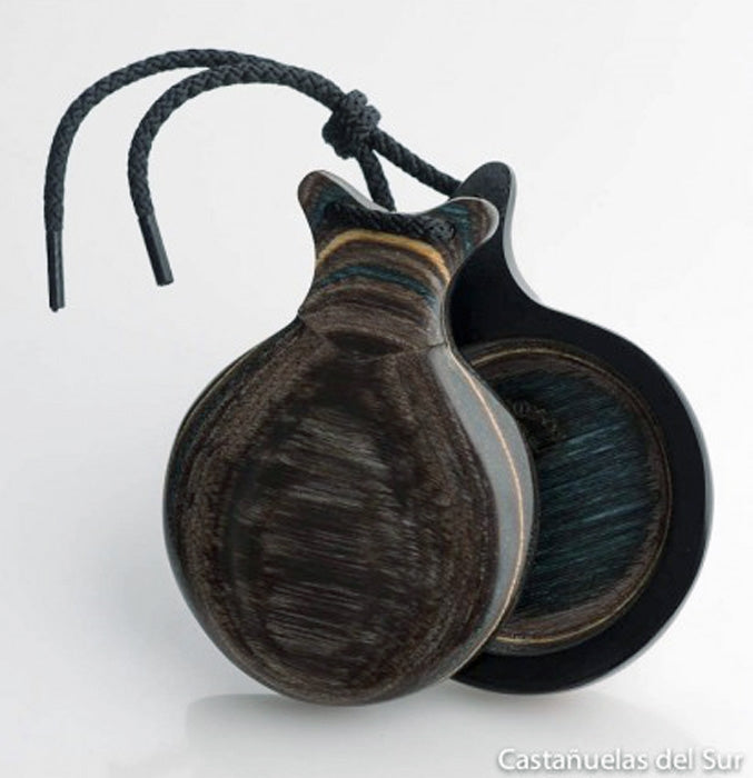 Castanets made of gray wood, standard box – Zapatos de Baile