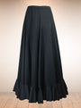 Black flamenco skirt godets 1 ruffle