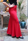 Falda flamenco roja godet