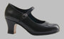 Professional flamenco dance shoe, black leather