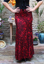 Falda flamenco estampado rojo