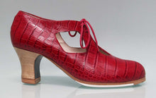 Professional Flamenco Dance Shoe Red Coconut Leather