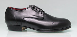 Chaussure de flamenco professionnelle noire à talon bas