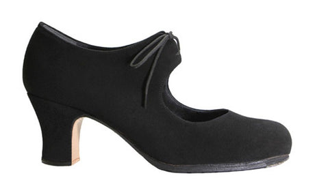 Chaussure de danse flamenco professionnelle en daim noir