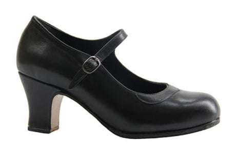 Zapato de baile flamenco profesional piel negro