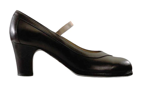 Chaussure de danse flamenco professionnelle en cuir noir