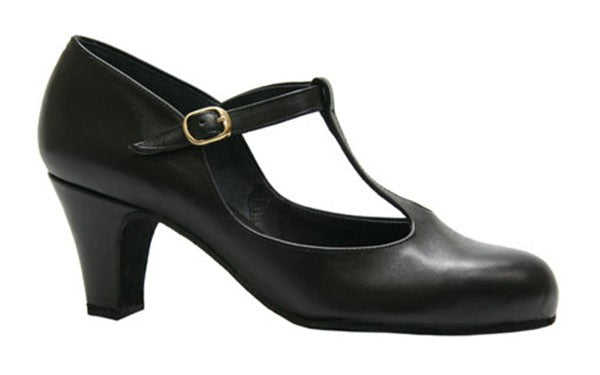 Closed Ballroom Dance Shoe in Black Leather