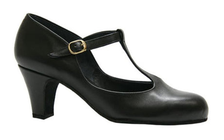 Closed Ballroom Dance Shoe in Black Leather