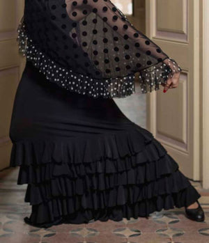 Falda Flamenco Monroy con 5 Volantes
