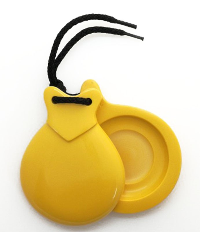 Concert Castanet Yellow Fiber Double Box