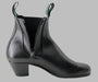 Flamenco boot with zipper, black leather, sizes 35-46