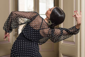 Body Flamenco en tulle noir Hourtin