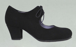 Zapato de baile flamenco profesional ante negro