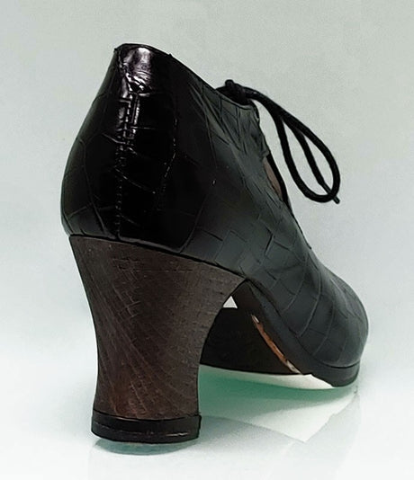 Professional Flamenco Dance Shoe Black Coconut Leather