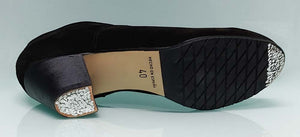 Chaussure de flamenco semi-professionnelle pour homme en daim noir