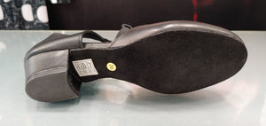 Chaussure de danse en cuir noir type Chapín 3 cm.