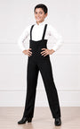Black flamenco trousers for boys with elasticated suspenders