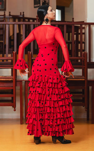 Jupe flamenco Mirabel à imprimé multicolore