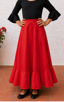 red flamenco skirt for girls