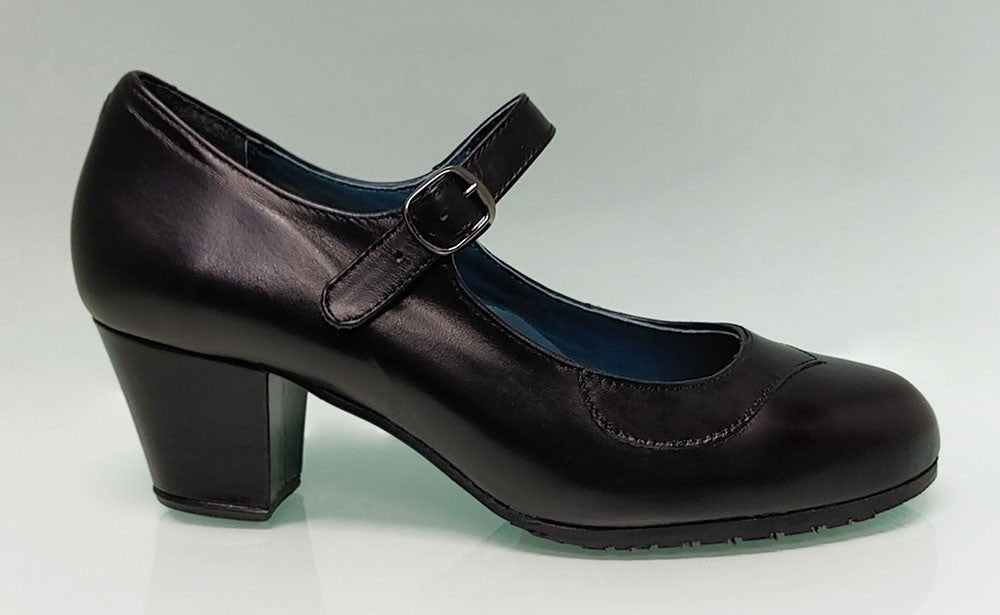 Chaussure de danse flamenco semi-professionnelle avec coutures et talon cubain