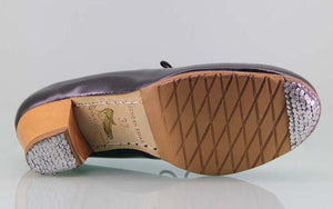 Zapato de baile flamenco profesional ante y charol negro
