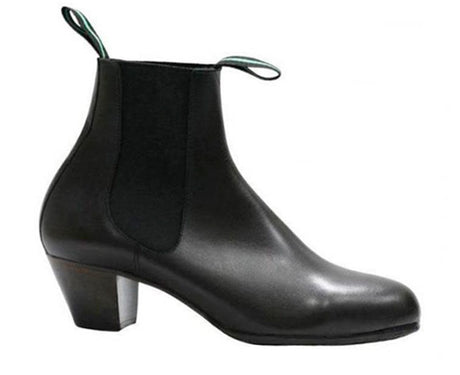 Bota baile flamenco  semiprofesional piel negro 24/46
