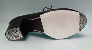 Professional Flamenco Dance Shoe in Black Leather and Suede