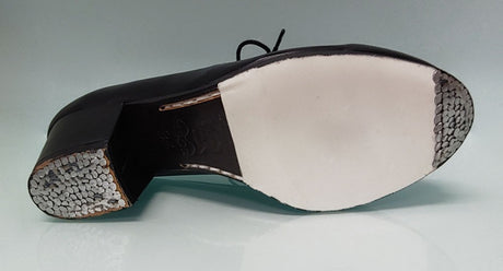 Zapato de Baile Flamenco Profesional Piel y Ante Negro