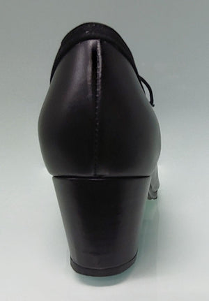Professional Flamenco Dance Shoe in Black Leather and Suede