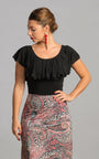 Top flamenco carpio negro