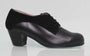 Chaussure de flamenco professionnelle alliant cuir et daim noir