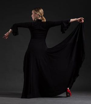 Robe de flamenco noire Amelia