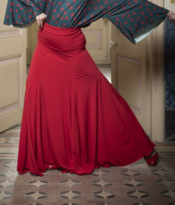 Falda De Flamenco Cala Roja con Fajín