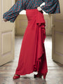 Falda de flamenco cala roja con fajín