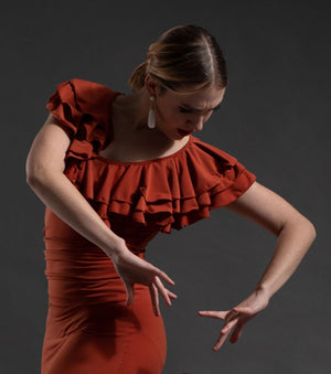 Flamenco body with ruffles on the neckline