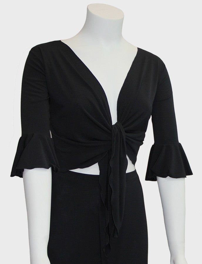 Cardigan flamenco noir pour femme