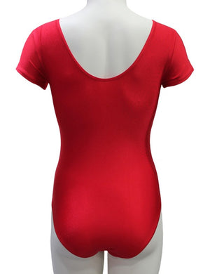 Maillot rouge à manches courtes pour fille