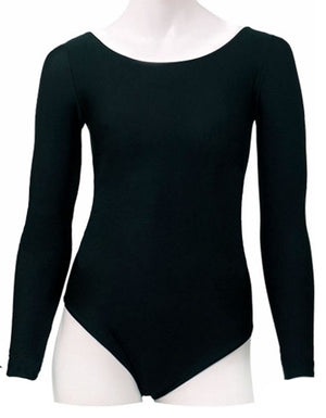 Maillot noir à manches longues pour fille