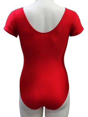 Maillot rouge à manches courtes pour femme