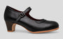 Professional flamenco dance shoe, black leather